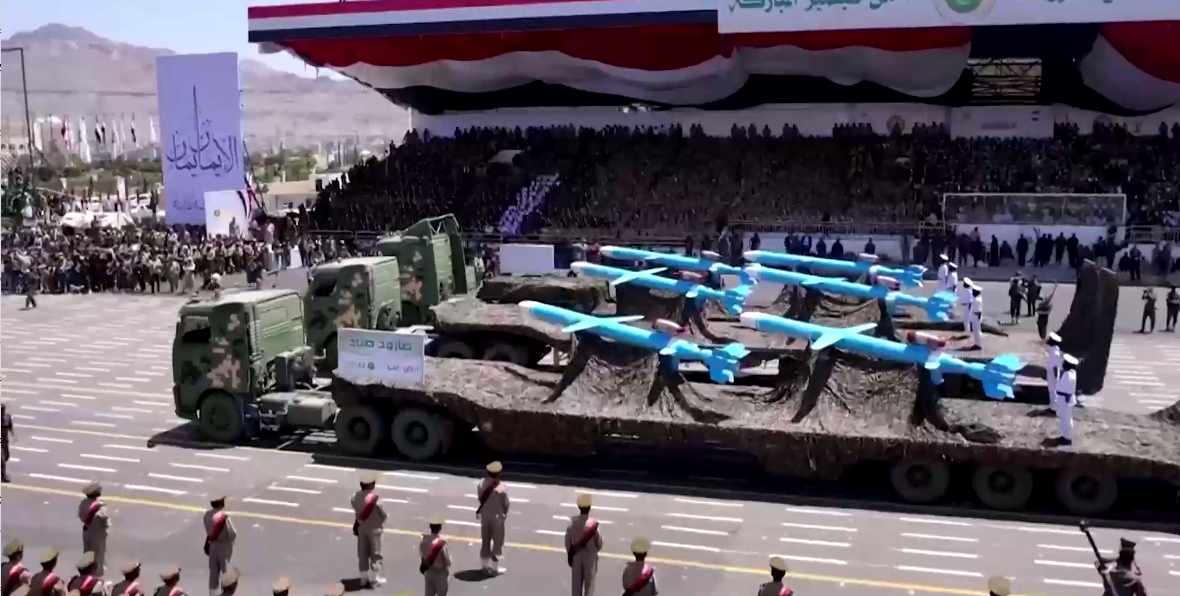 Sayyad cruise missiles at a military parade in September 2023