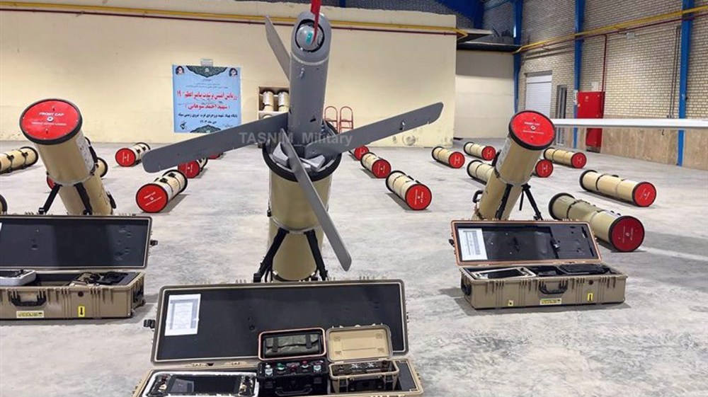 IRGC Ground Force unveils Rezvan suicide drone with 20 km range IRGC Ground Force unveils Rezvan suicide drone with 20 km range